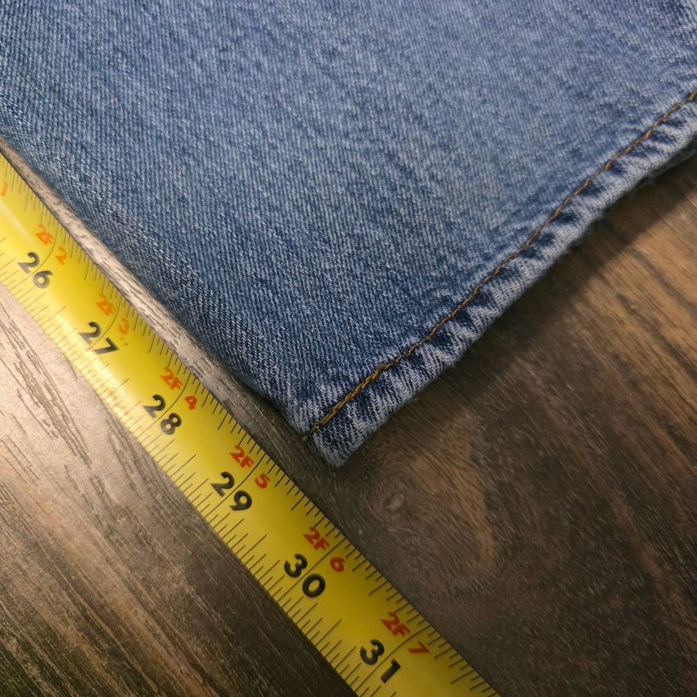 Levis 501 Original Mens Straight Leg Button Fly Blue Denim Jeans 34x30 - Picture 3 of 11
